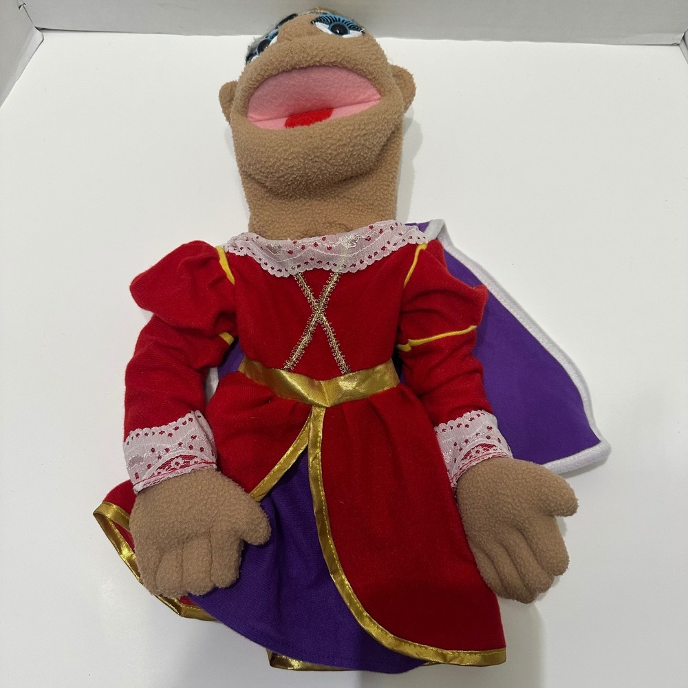 Melissa & Doug Queen Carlotta Cowgirl Puppet Lot of 2 Rod Stains As Is - Picture 9 of 13